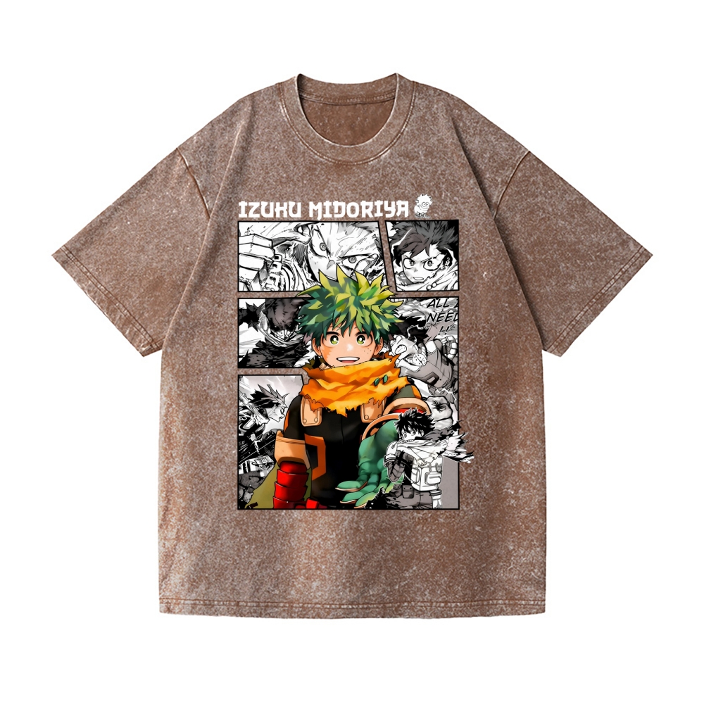 My Hero Academia Vintage Wash Japanese Design T-Shirt