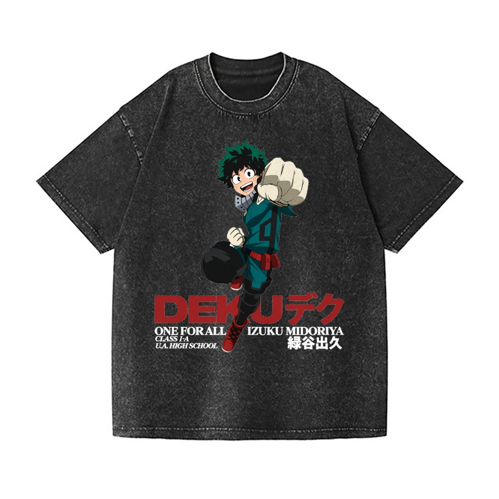 My Hero Academia Vintage Wash Japanese Design T-Shirt