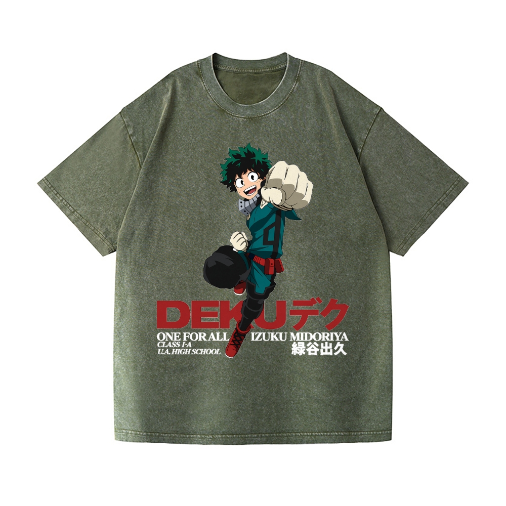 My Hero Academia Vintage Wash Japanese Design T-Shirt