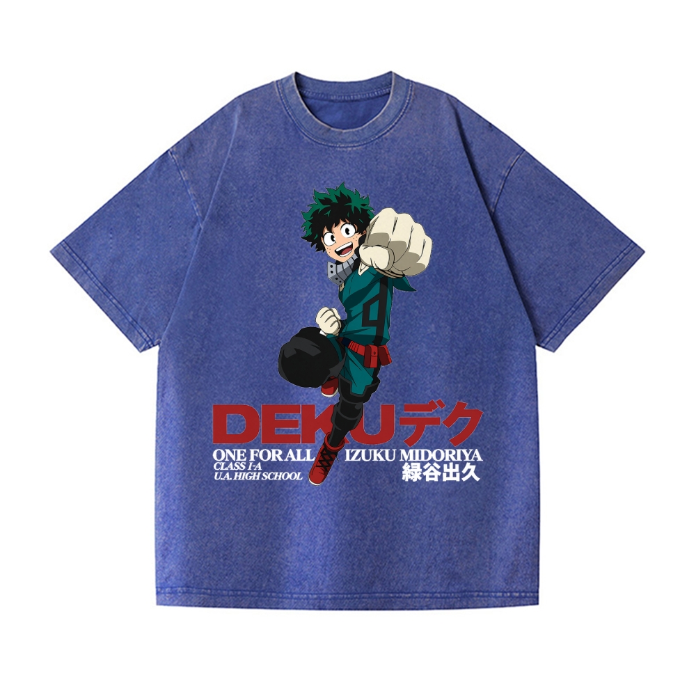 My Hero Academia Vintage Wash Japanese Design T-Shirt