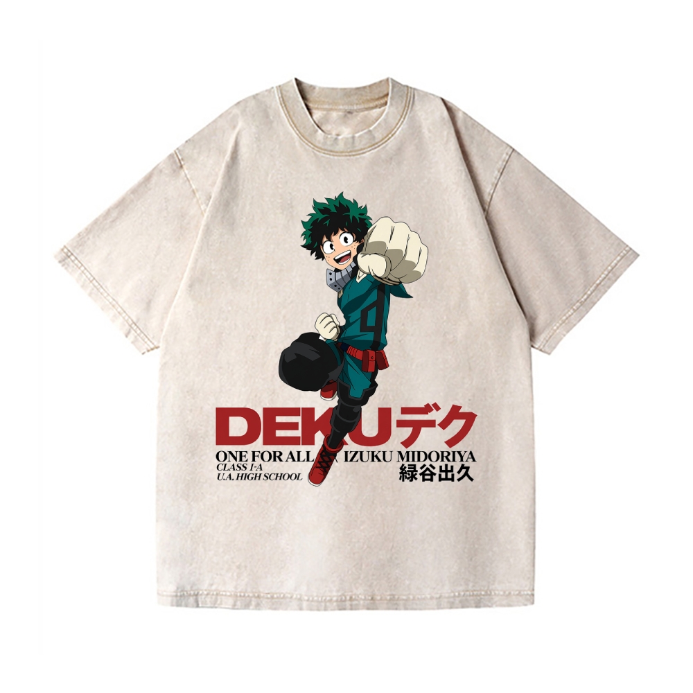 My Hero Academia Vintage Wash Japanese Design T-Shirt