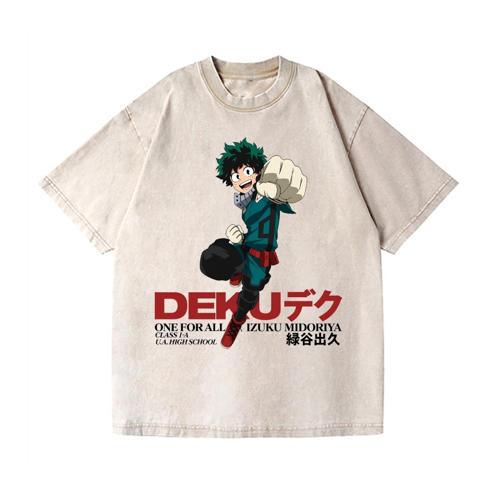 My Hero Academia Vintage Wash Japanese Design T-Shirt