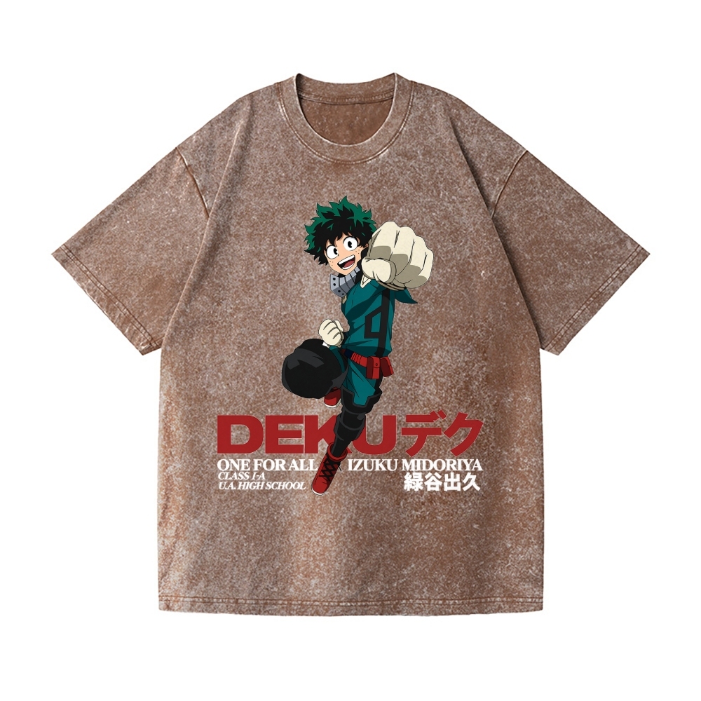 My Hero Academia Vintage Wash Japanese Design T-Shirt
