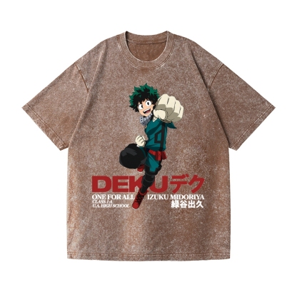 My Hero Academia Vintage Wash Japanese Design T-Shirt