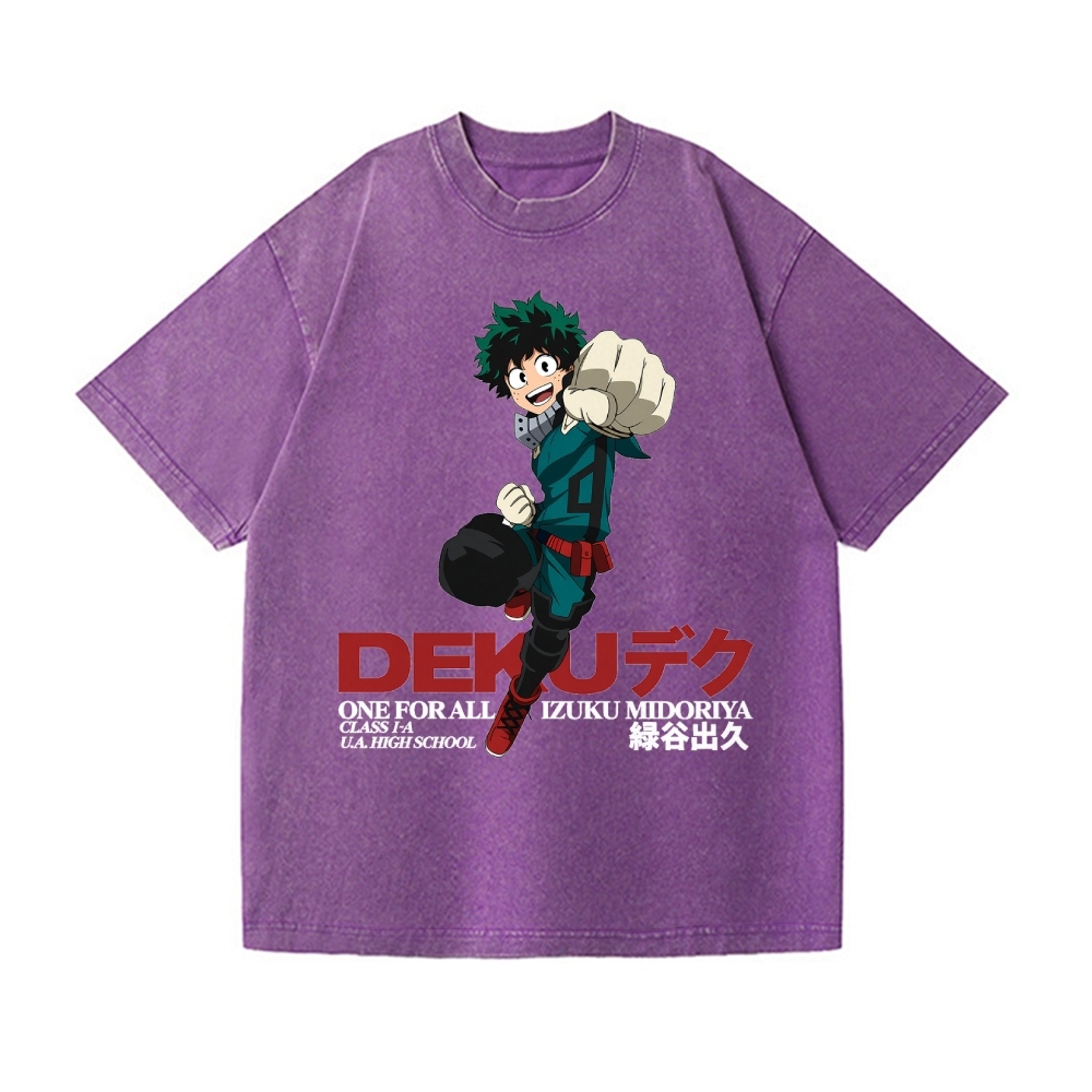 My Hero Academia Vintage Wash Japanese Design T-Shirt