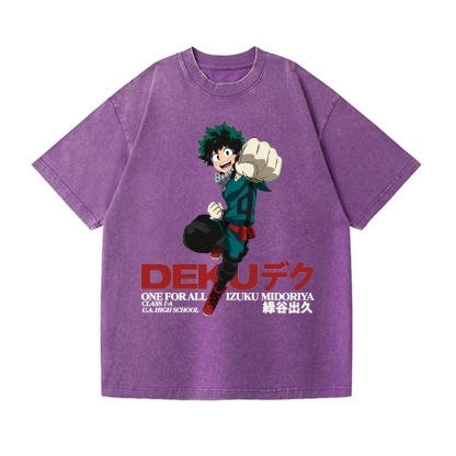 My Hero Academia Vintage Wash Japanese Design T-Shirt