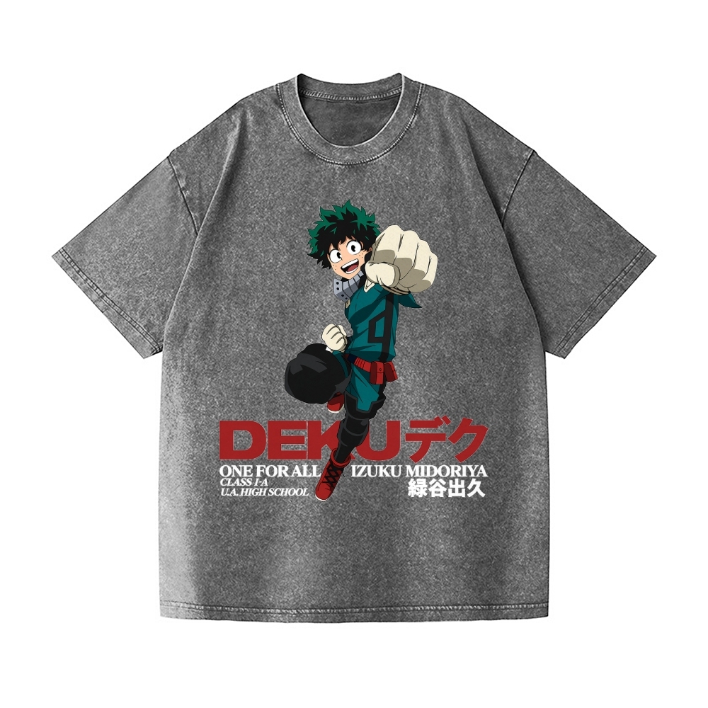 My Hero Academia Vintage Wash Japanese Design T-Shirt