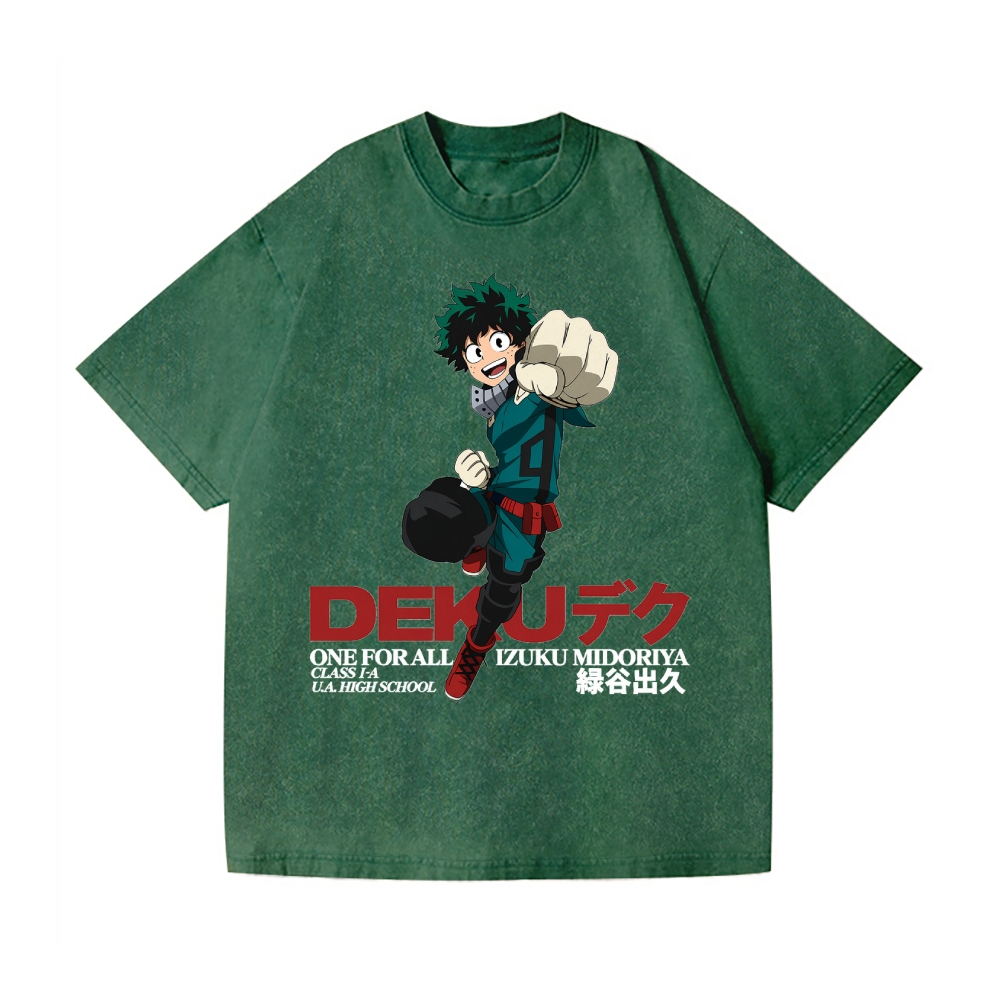My Hero Academia Vintage Wash Japanese Design T-Shirt