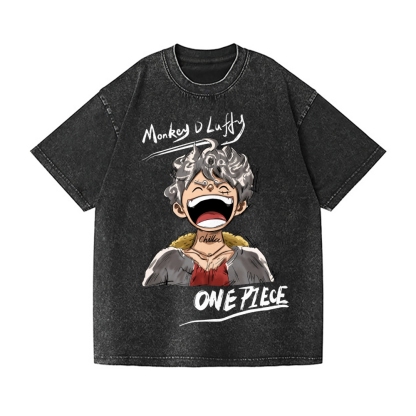 One Piece Vintage Wash Japanese Design T-Shirt