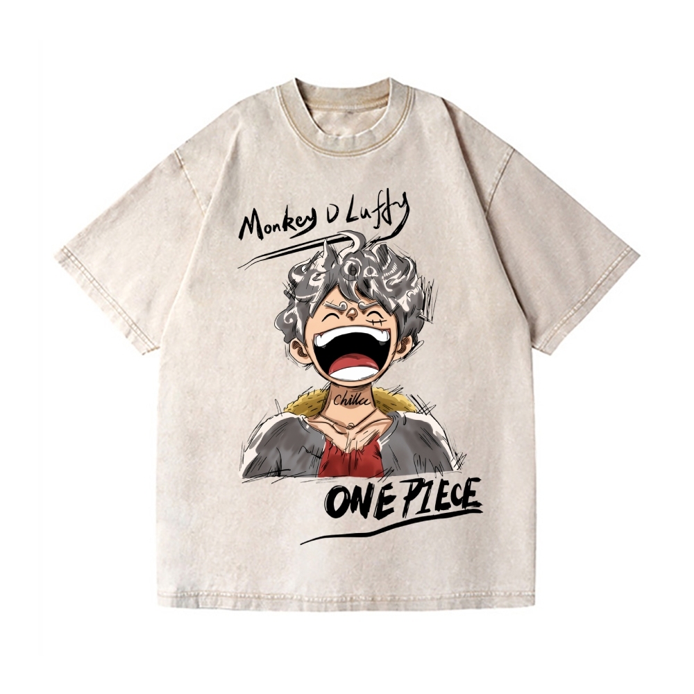 One Piece Vintage Wash Japanese Design T-Shirt