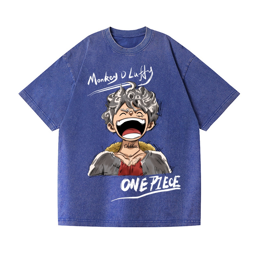 One Piece Vintage Wash Japanese Design T-Shirt