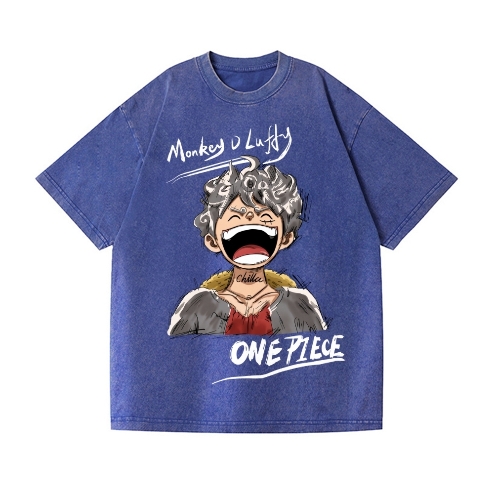 One Piece Vintage Wash Japanese Design T-Shirt