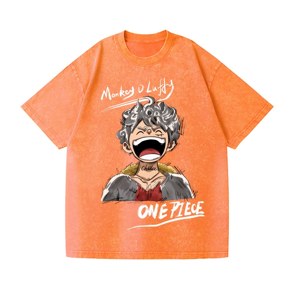 One Piece Vintage Wash Japanese Design T-Shirt