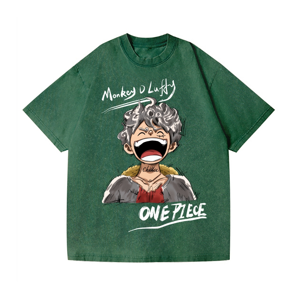 One Piece Vintage Wash Japanese Design T-Shirt
