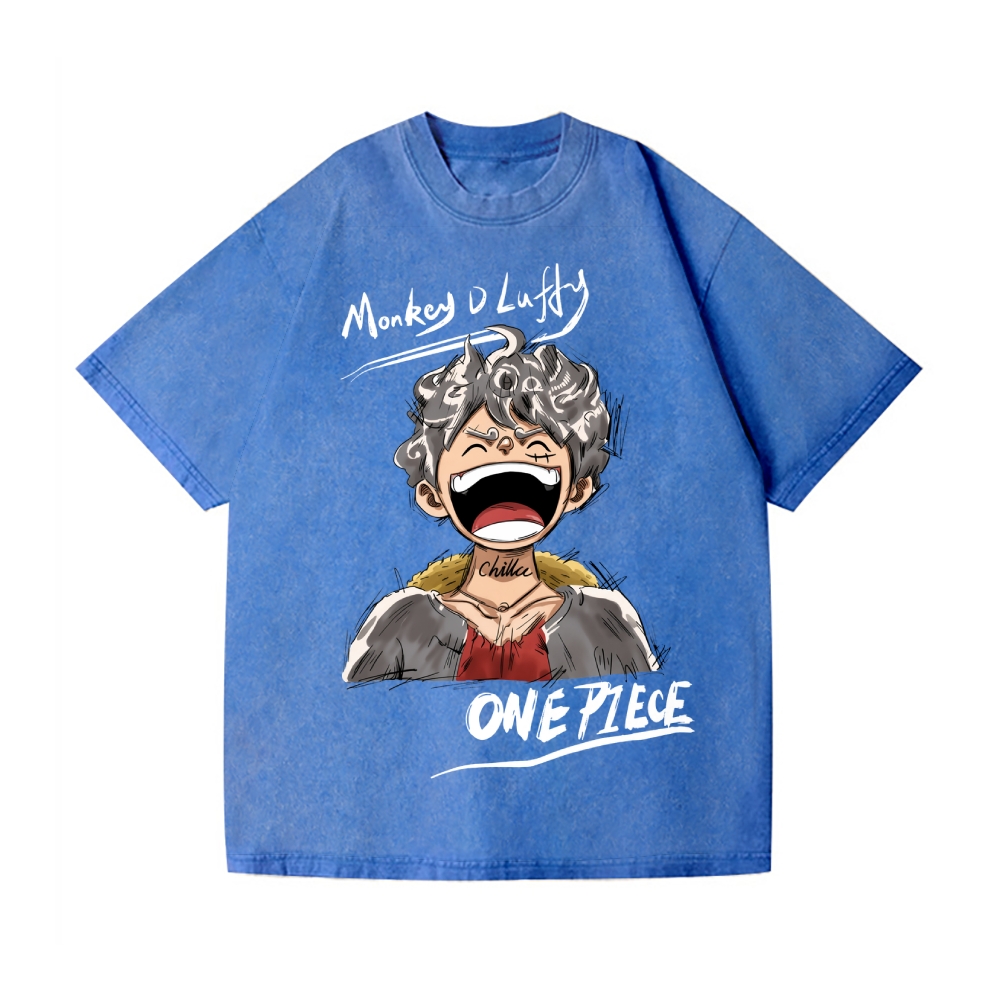 One Piece Vintage Wash Japanese Design T-Shirt
