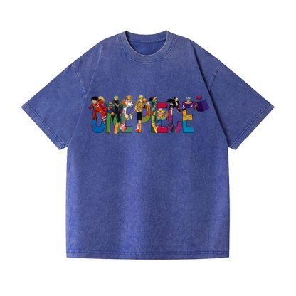 One Piece Vintage Wash Japanese Design T-Shirt