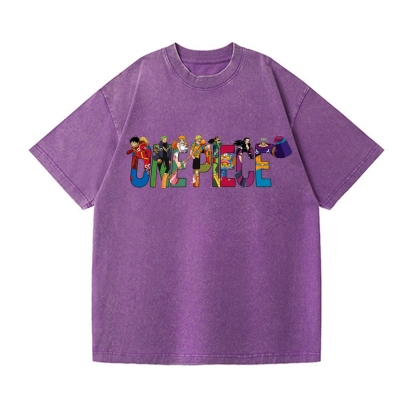 One Piece Vintage Wash Japanese Design T-Shirt