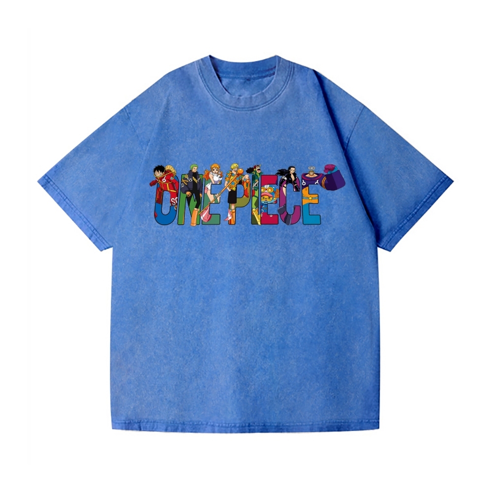 One Piece Vintage Wash Japanese Design T-Shirt