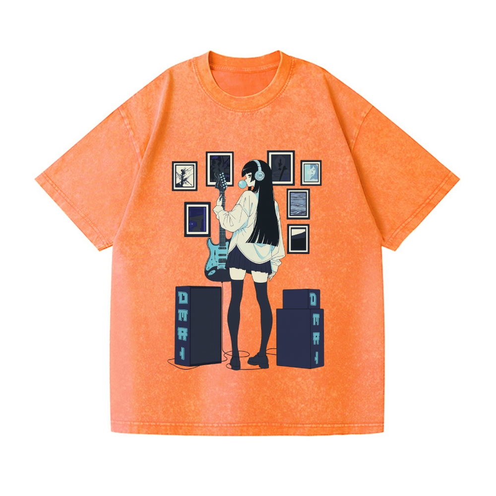 Blue Noise Vintage Wash Japanese Design T-Shirt