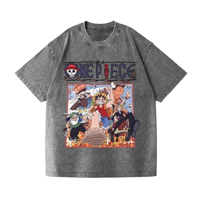 One Piece Vintage Wash Japanese Design T-Shirt