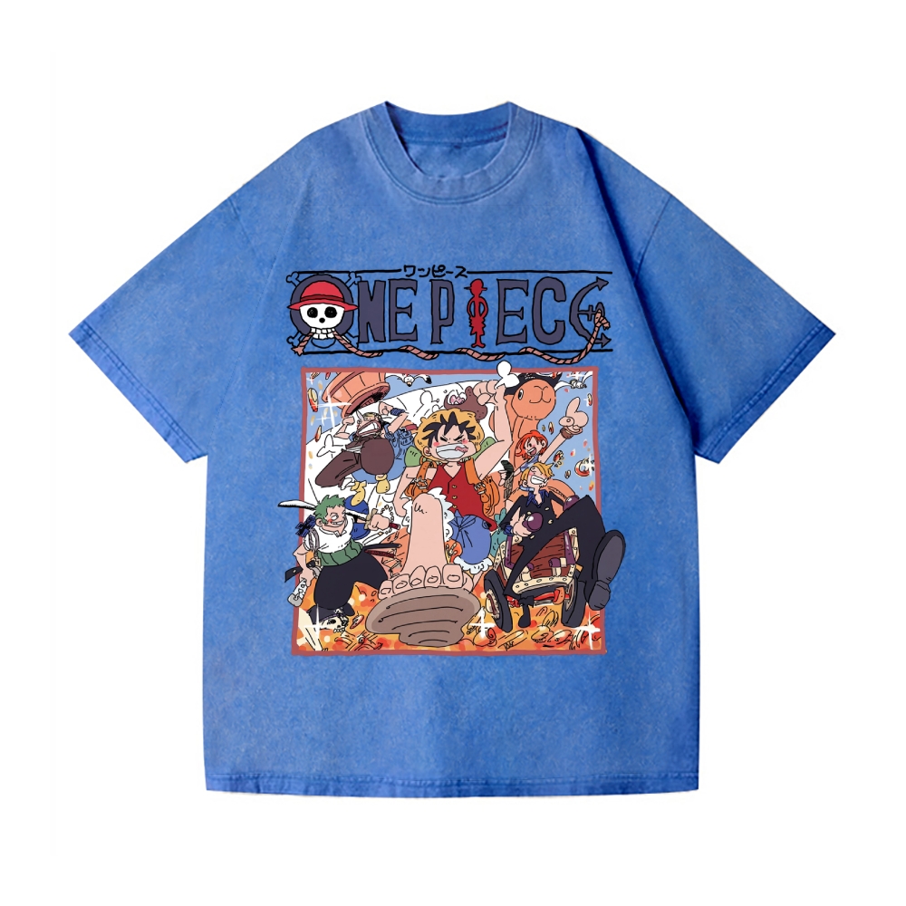One Piece Vintage Wash Japanese Design T-Shirt