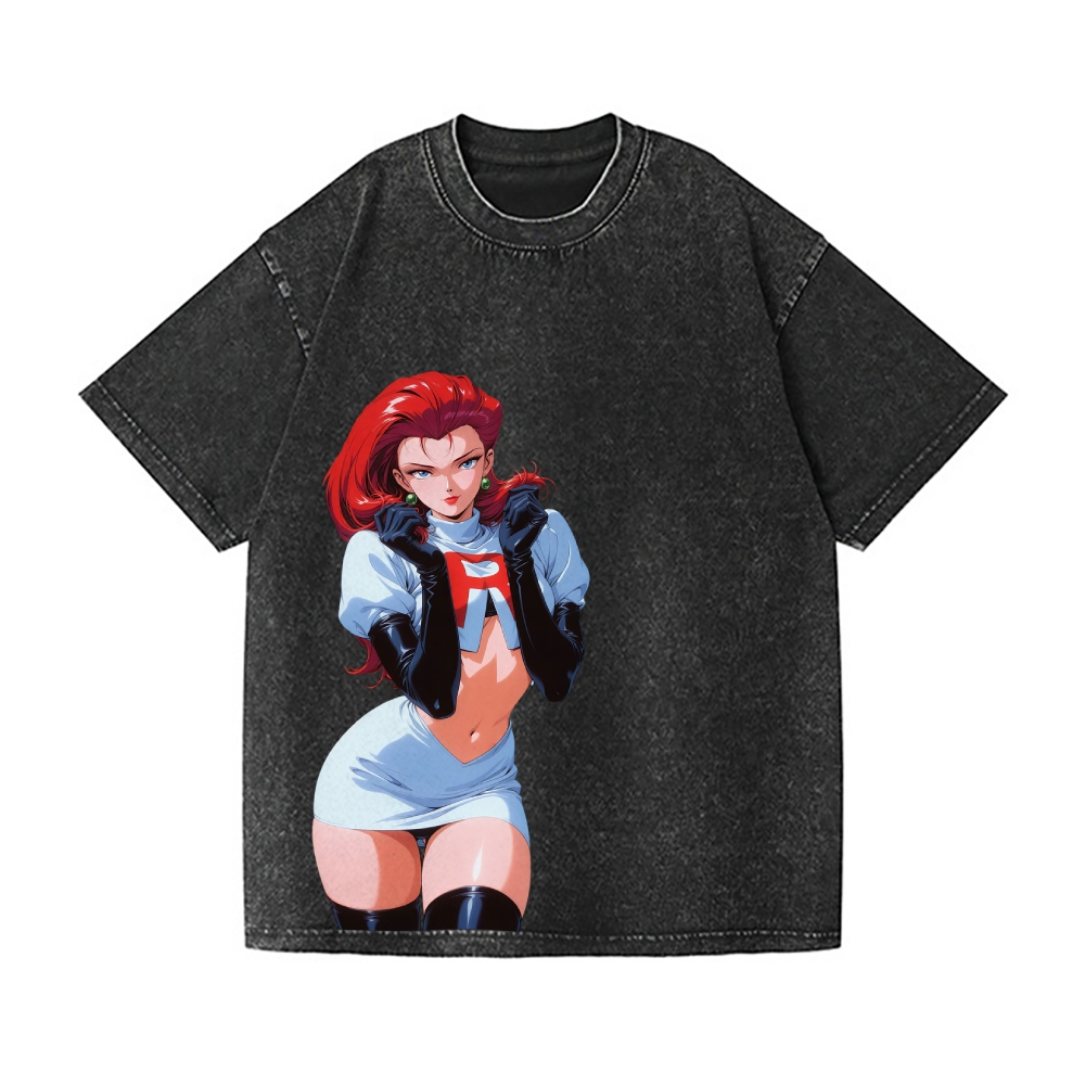 Vintage Wash Japanese Design T-Shirt