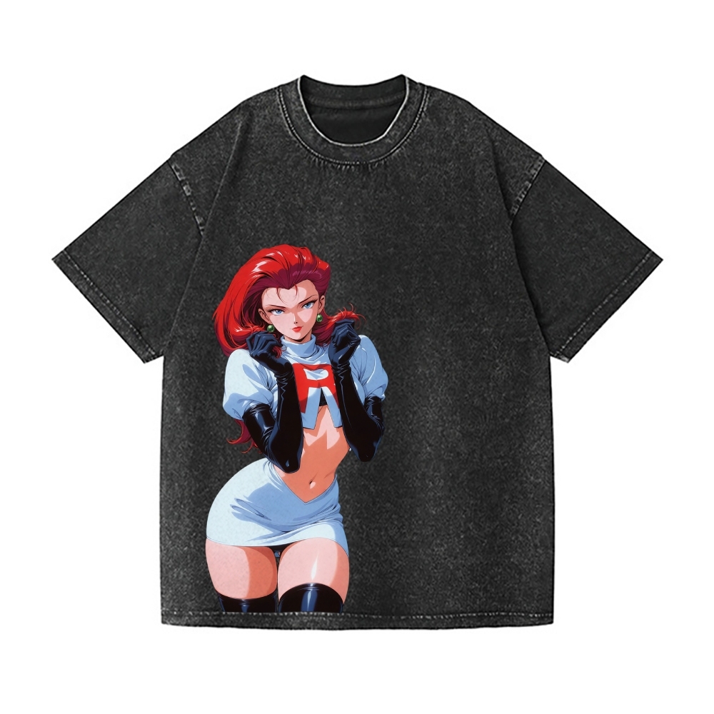 Vintage Wash Japanese Design T-Shirt