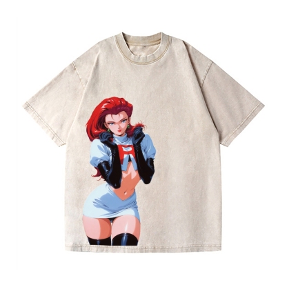 Rocket Girl Vintage Wash Japanese Design T-Shirt