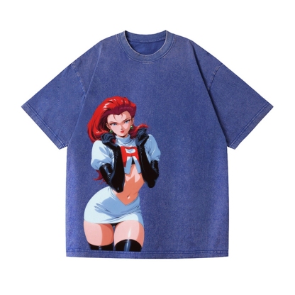Rocket Girl Vintage Wash Japanese Design T-Shirt