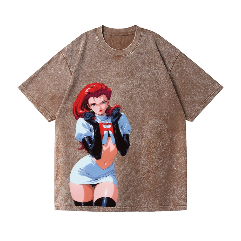 Rocket Girl Vintage Wash Japanese Design T-Shirt