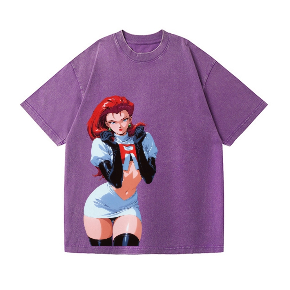 Rocket Girl Vintage Wash Japanese Design T-Shirt
