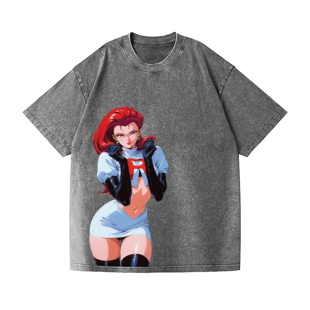 Rocket Girl Vintage Wash Japanese Design T-Shirt