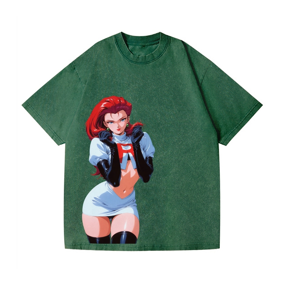 Rocket Girl Vintage Wash Japanese Design T-Shirt