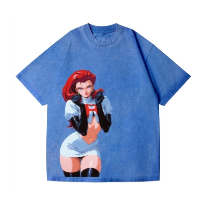 Rocket Girl Vintage Wash Japanese Design T-Shirt