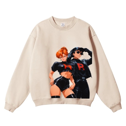 Team Rocket Vintage Cotton Blend Sweatshirt