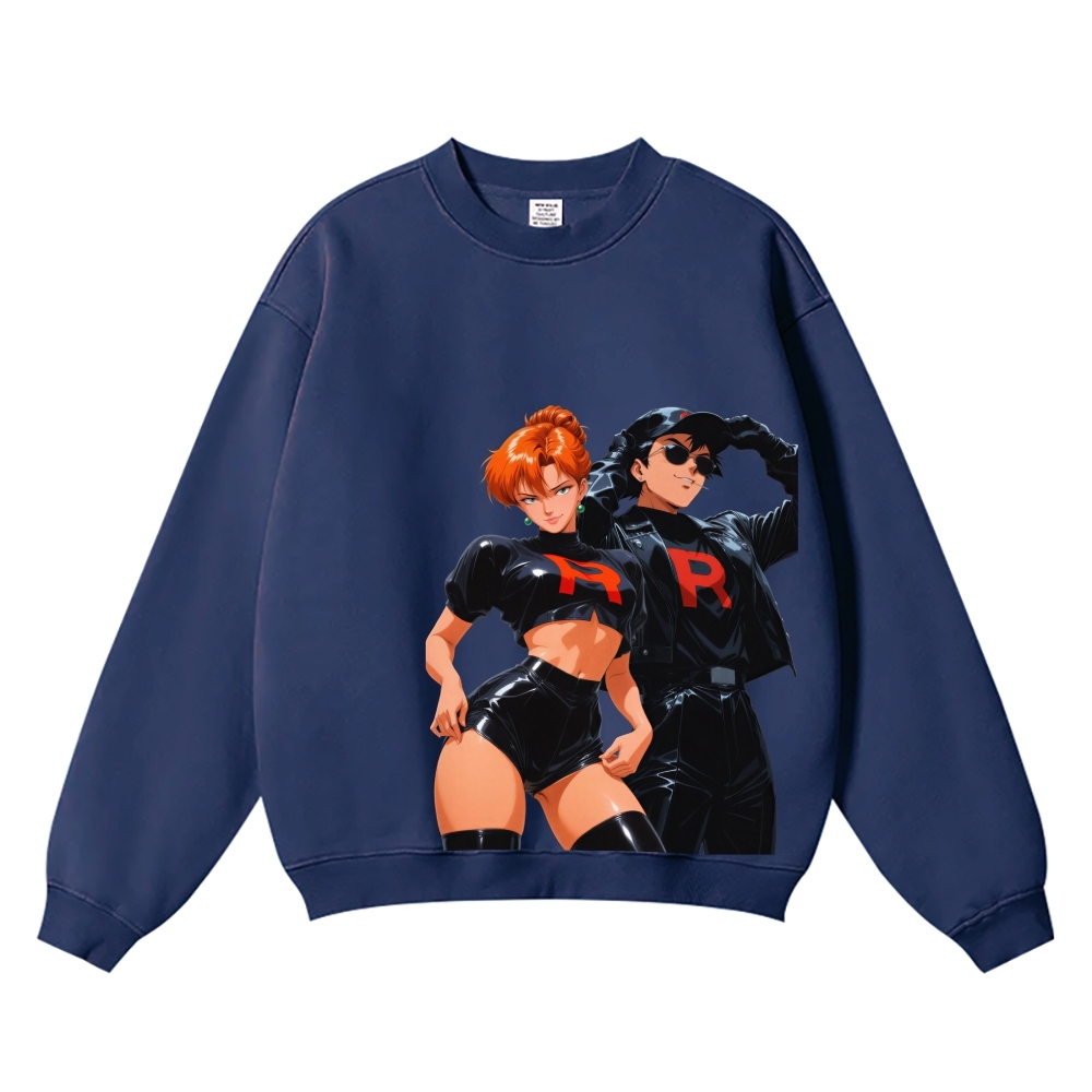 Team Rocket Vintage Cotton Blend Sweatshirt