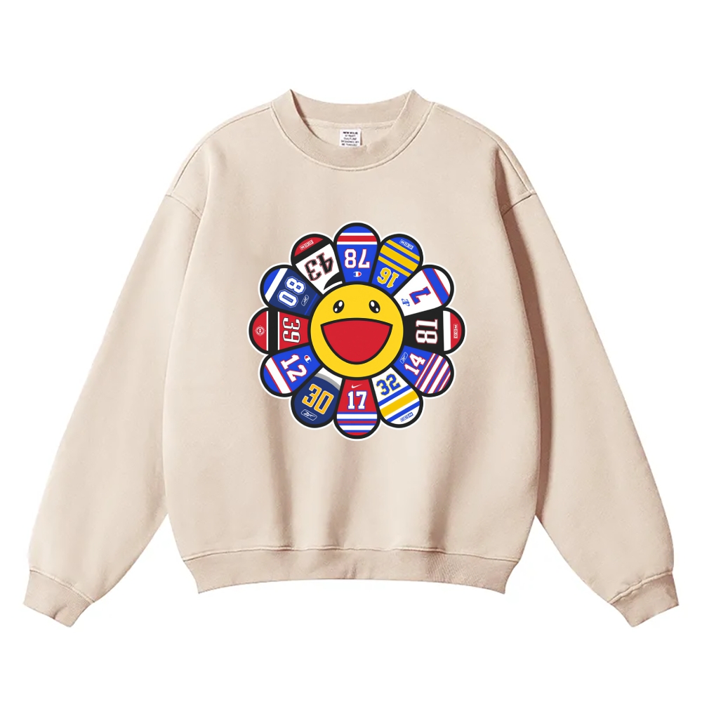 TM Sunflower Team logo Vintage Cotton Blend Sweatshirt