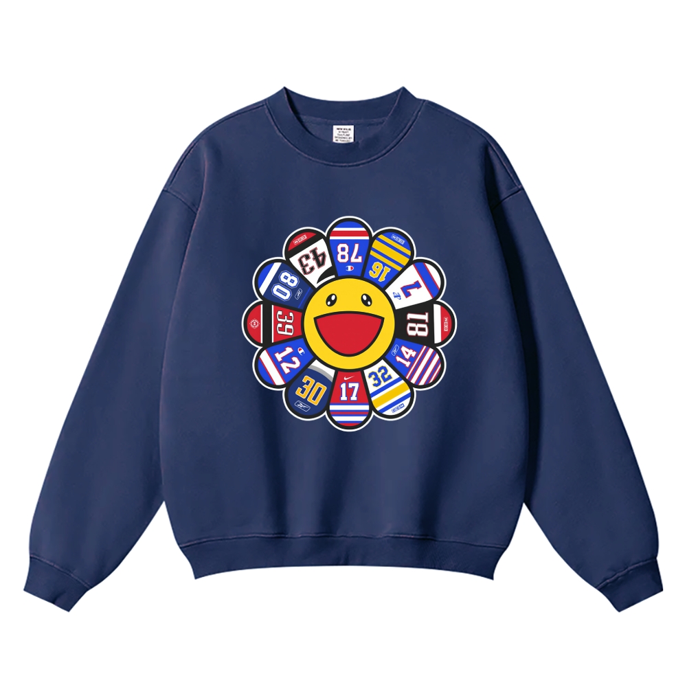 TM Sunflower Team logo Vintage Cotton Blend Sweatshirt