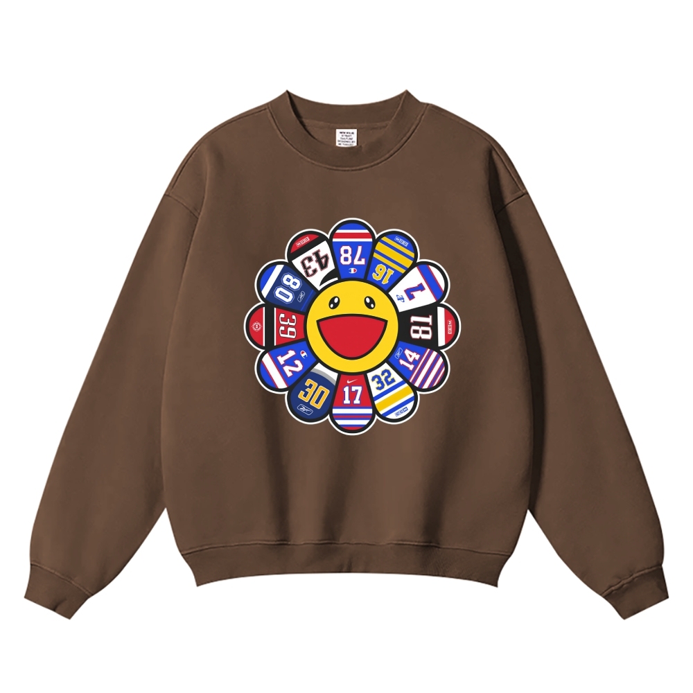 TM Sunflower Team logo Vintage Cotton Blend Sweatshirt