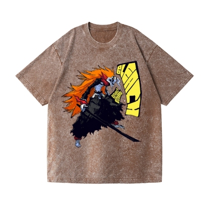 Bleach Vintage Wash Japanese Design T-Shirt