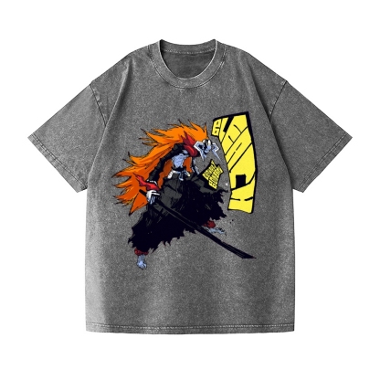 Bleach Vintage Wash Japanese Design T-Shirt