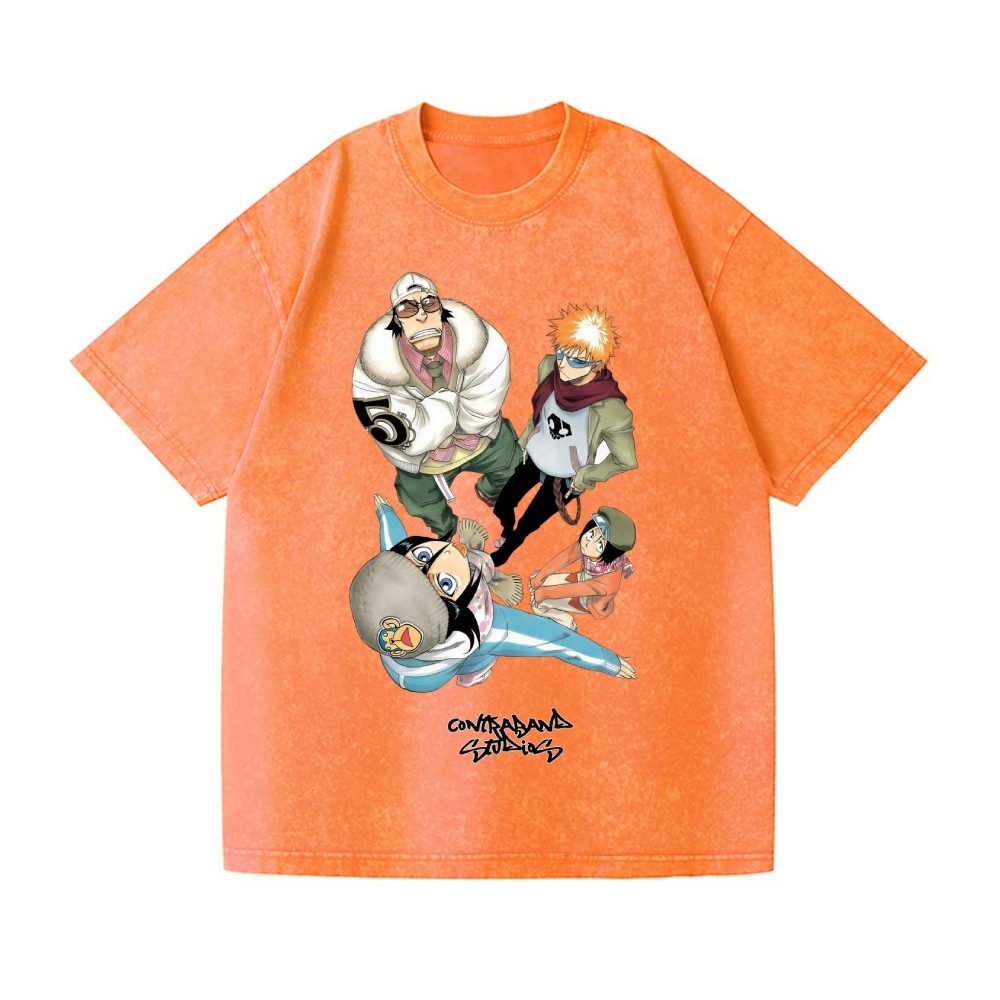 Bleach Vintage Wash Japanese Design T-Shirt