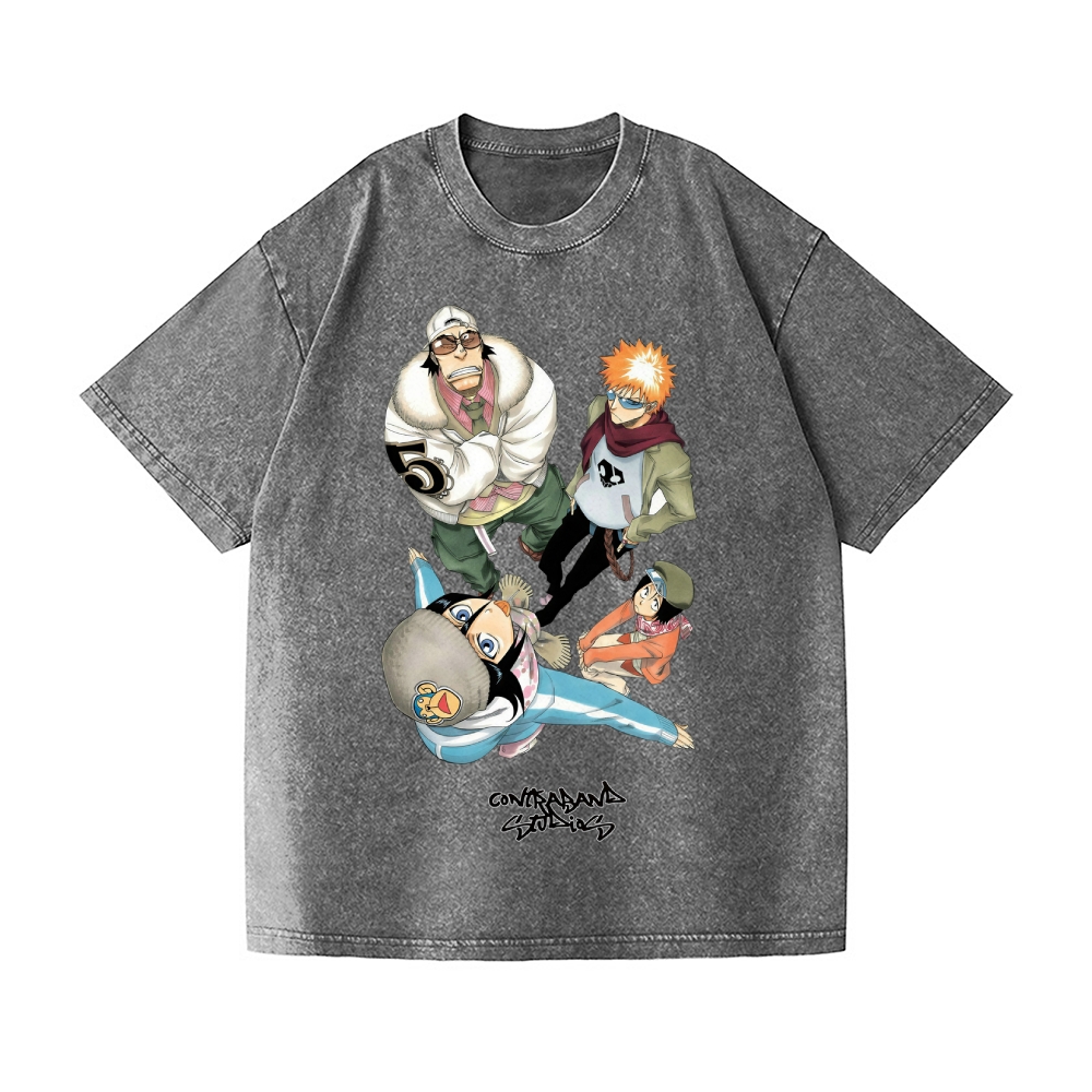 Bleach Vintage Wash Japanese Design T-Shirt