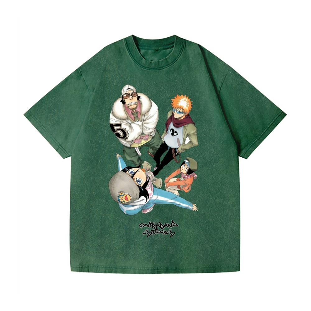Bleach Vintage Wash Japanese Design T-Shirt