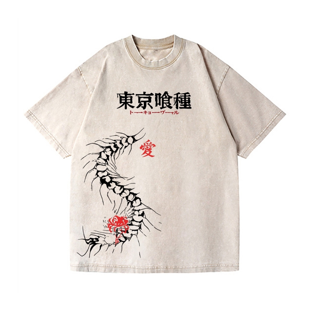 Vintage Wash Japanese Design T-Shirt