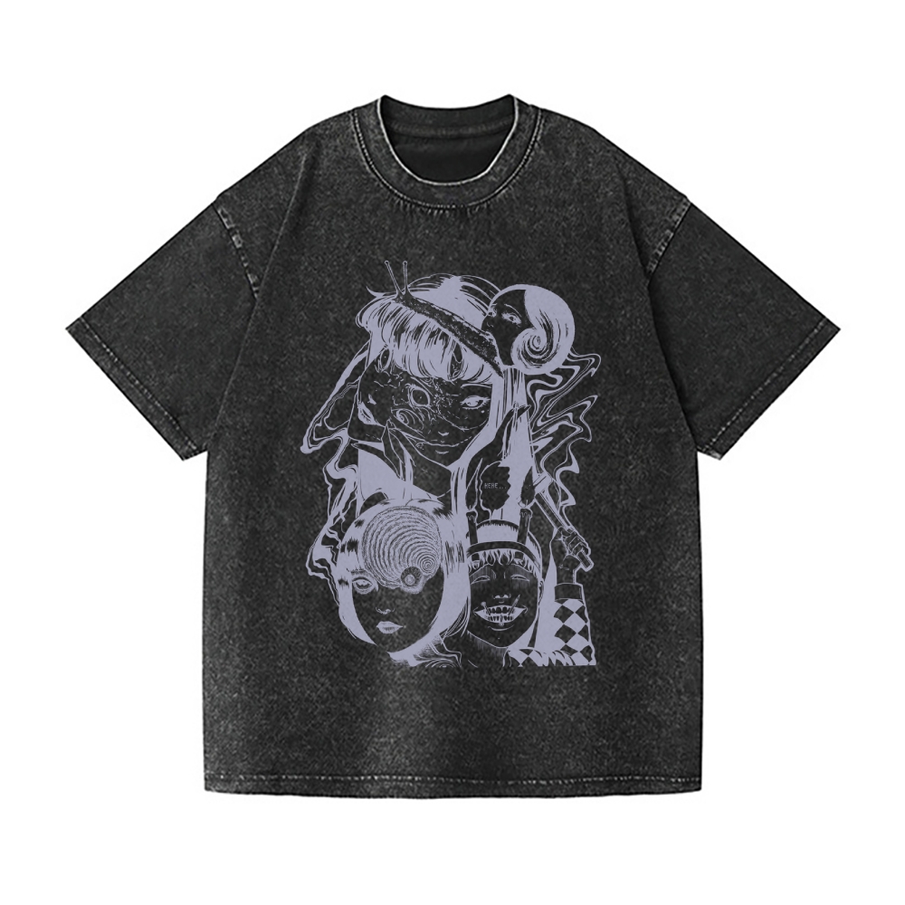 Junji Ito Vintage Wash Japanese Design T-Shirt