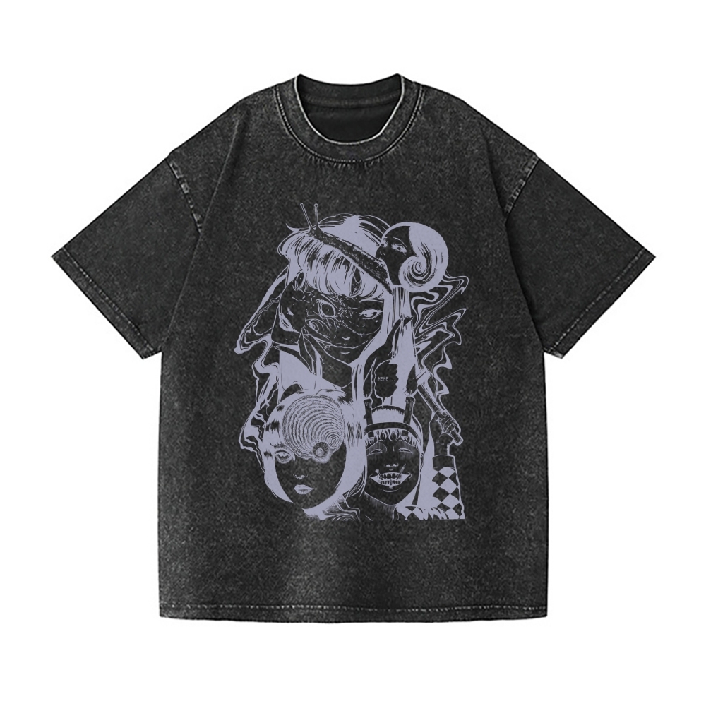 Junji Ito Vintage Wash Japanese Design T-Shirt