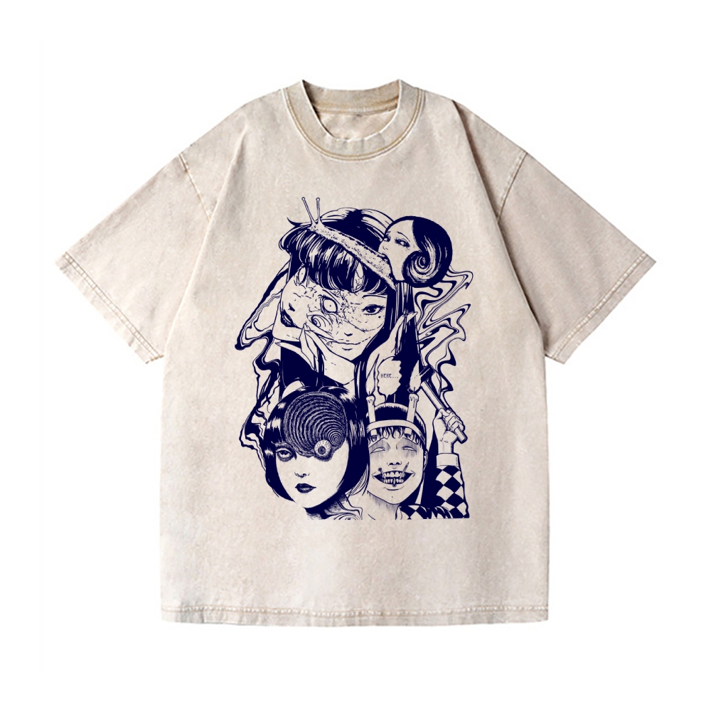 Junji Ito Vintage Wash Japanese Design T-Shirt