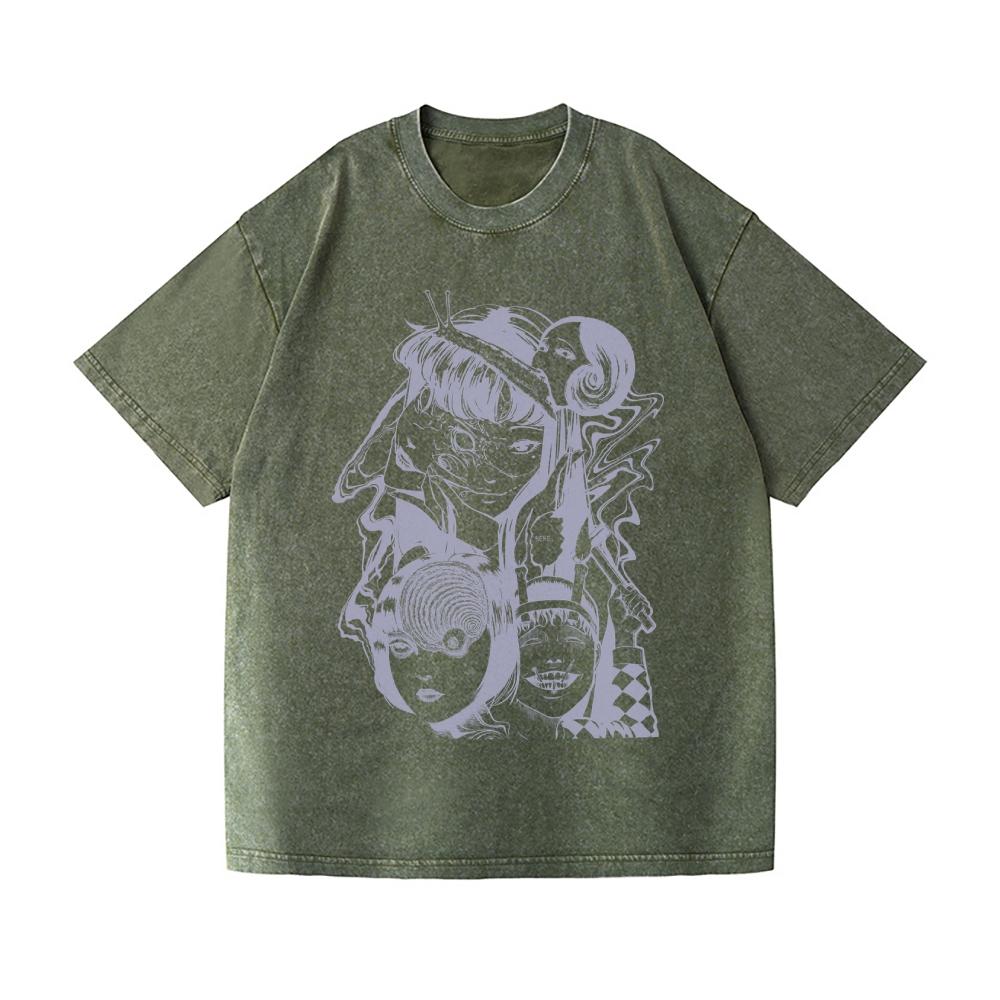 Junji Ito Vintage Wash Japanese Design T-Shirt