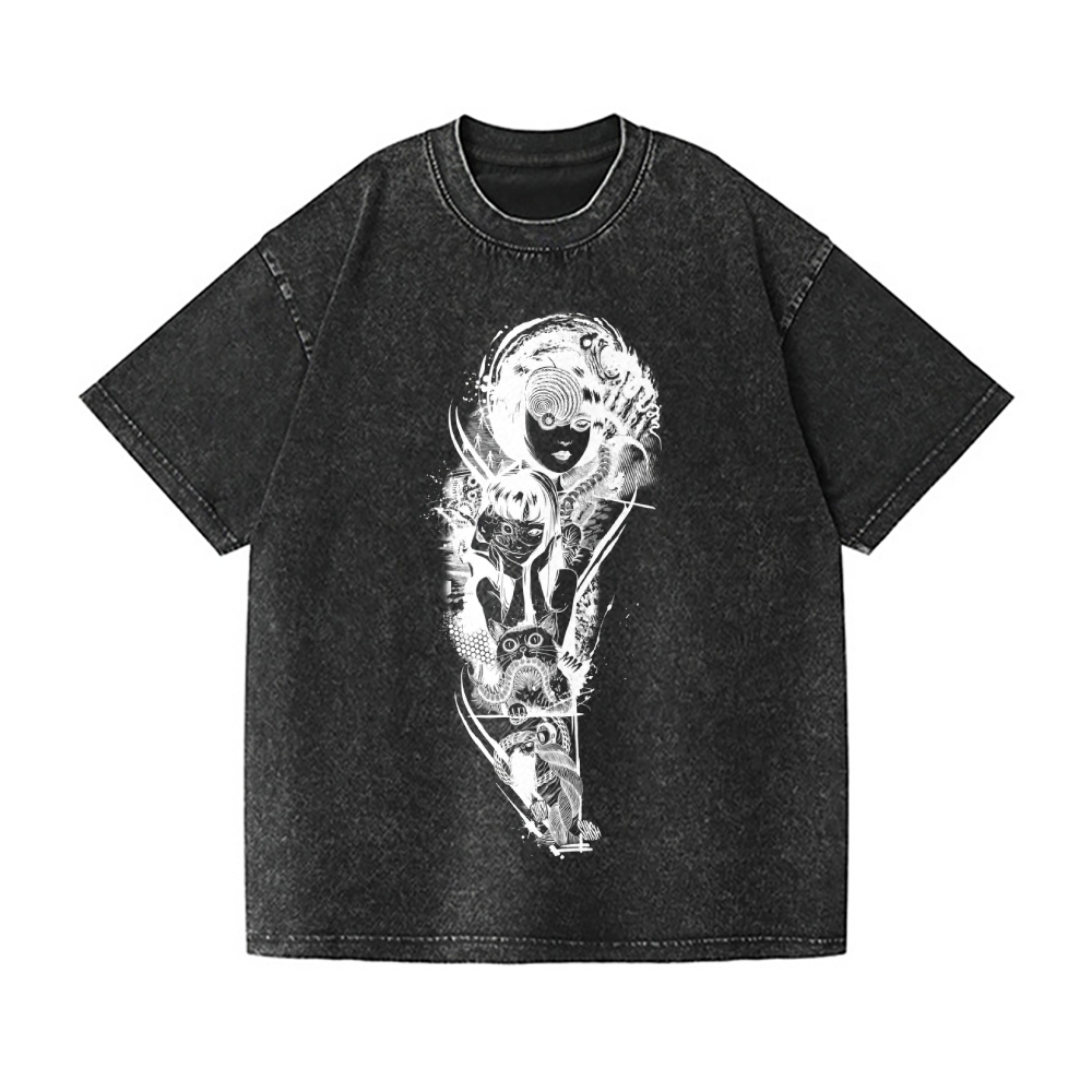 Junji Ito Vintage Wash Japanese Design T-Shirt